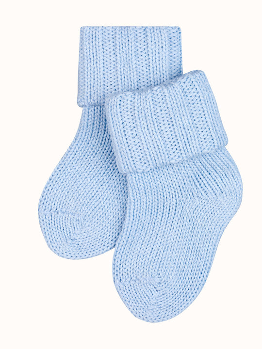 Baby Merino wool sock booties by falke #colour_crystal-blue