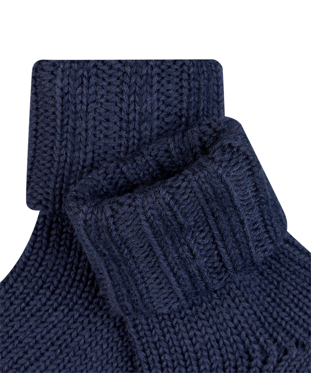 Baby Merino wool sock booties detail by falke #colour_dark-navy