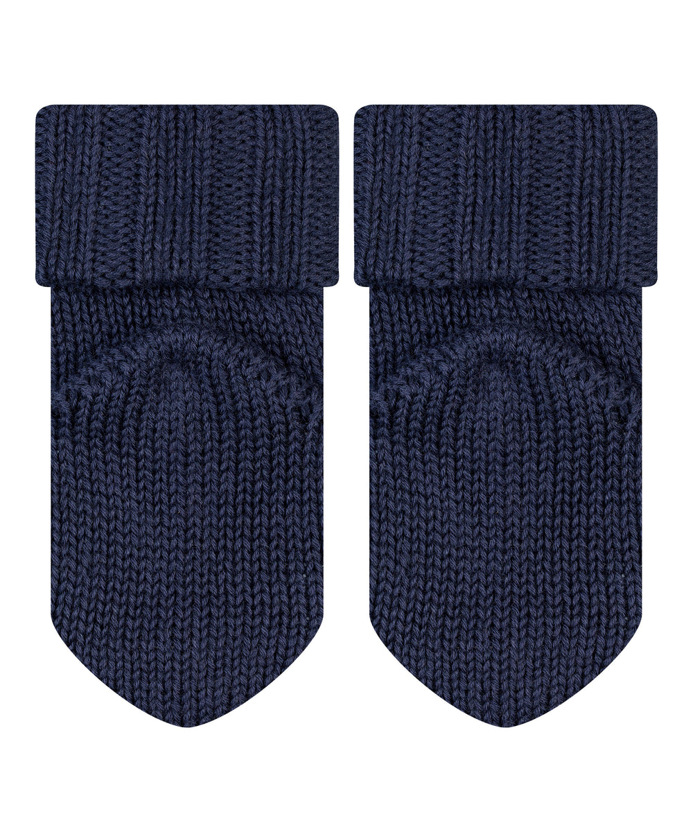Baby Merino wool sock booties by falke  rear #colour_dark-navy