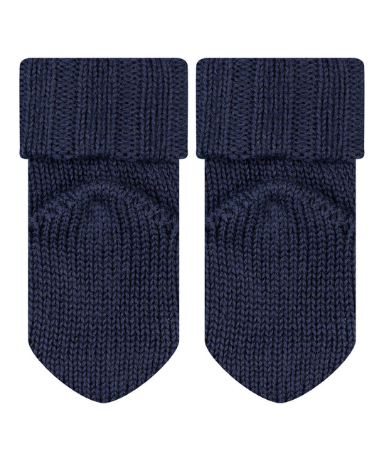 Baby Merino wool sock booties by falke  rear #colour_dark-navy
