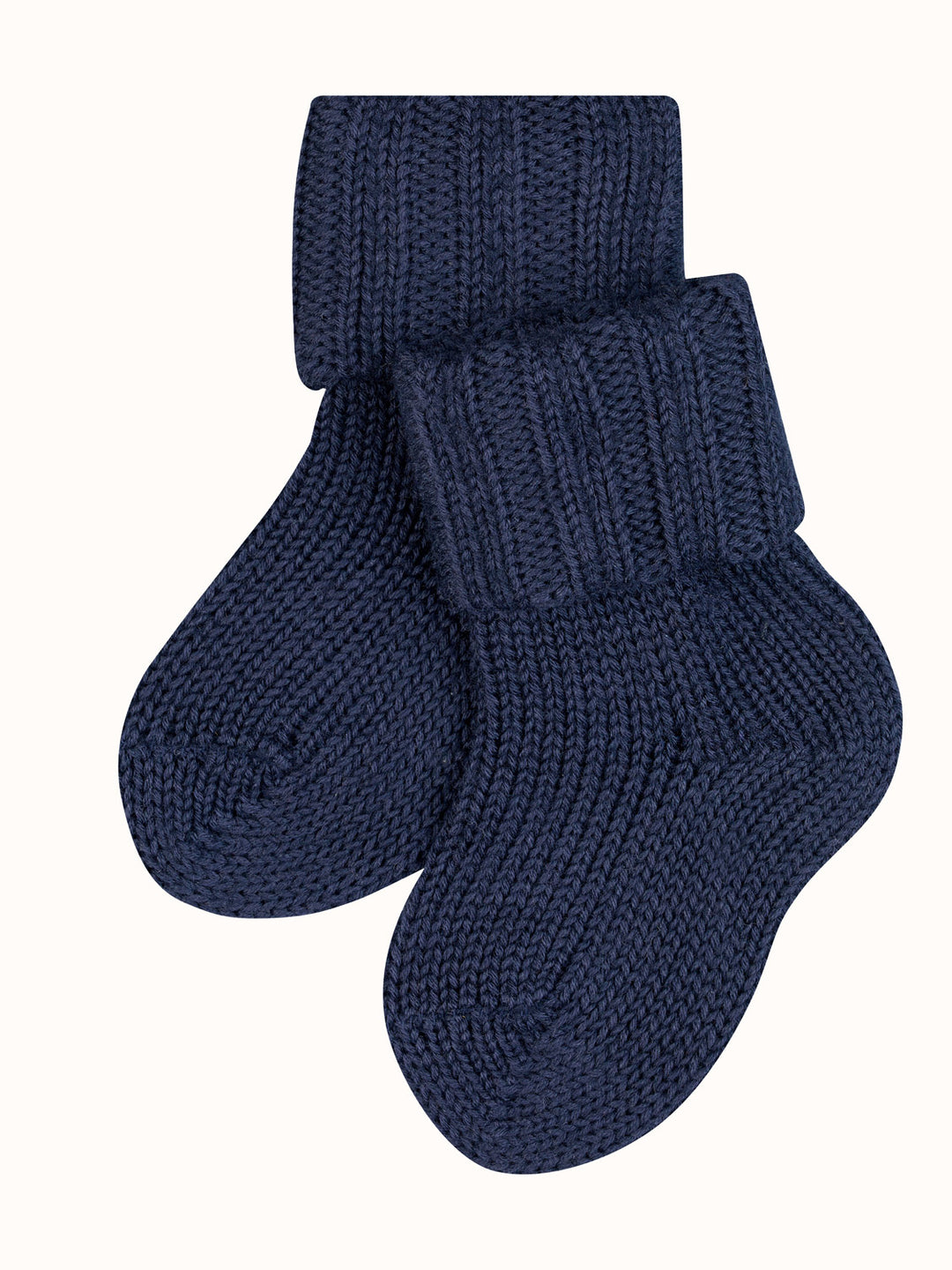 Baby Merino wool sock booties in navy by falke #colour_dark-navy