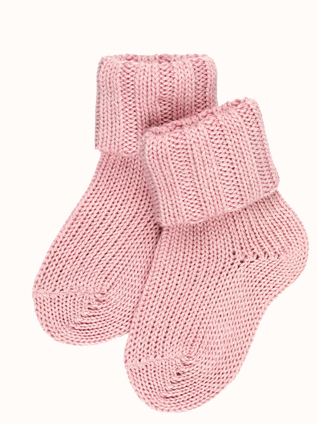 Baby Merino wool sock booties side in pink by falke #colour_thulit
