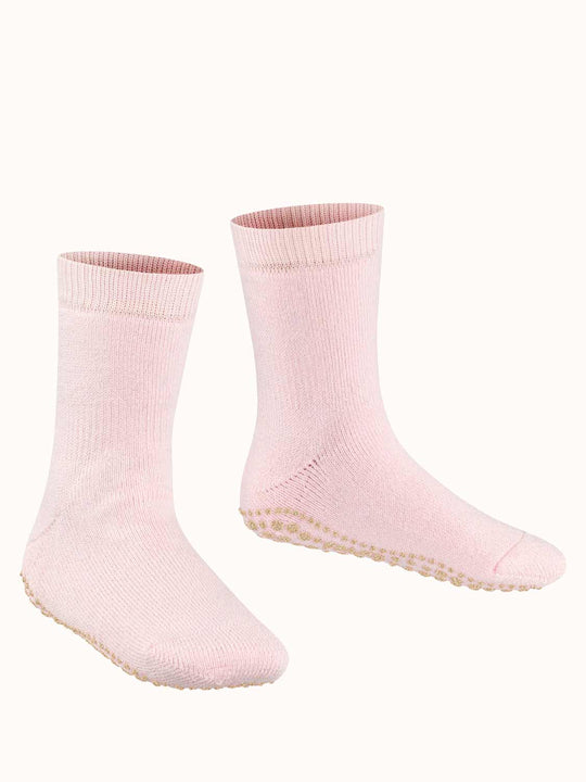 Merino toddler slipper socks light pink side view #colour_powder-rose