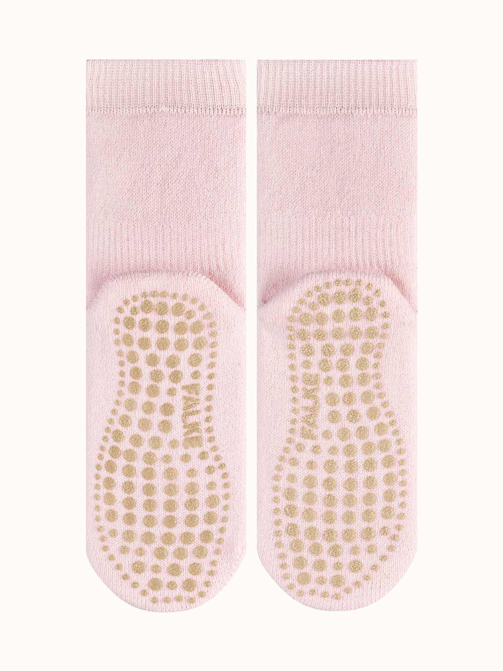 Merino toddler slipper socks light pink  non slip soles #colour_powder-rose