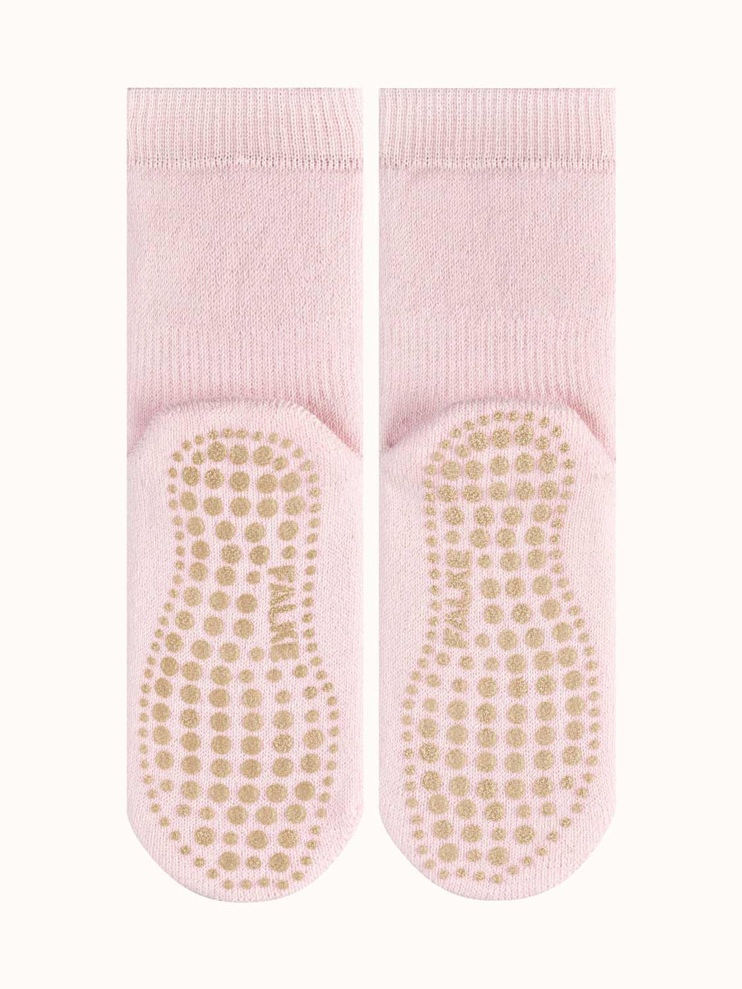 Merino toddler slipper socks light pink  non slip soles #colour_powder-rose