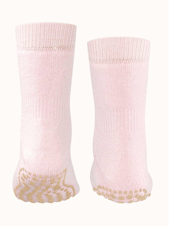 Merino toddler slipper socks back #colour_powder-rose