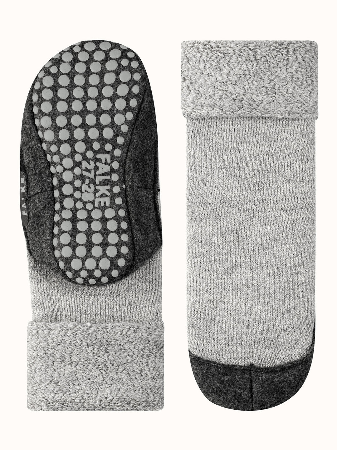 Merino wool toddler and kids felted slipper socks light grey bottom #colour_light-grey