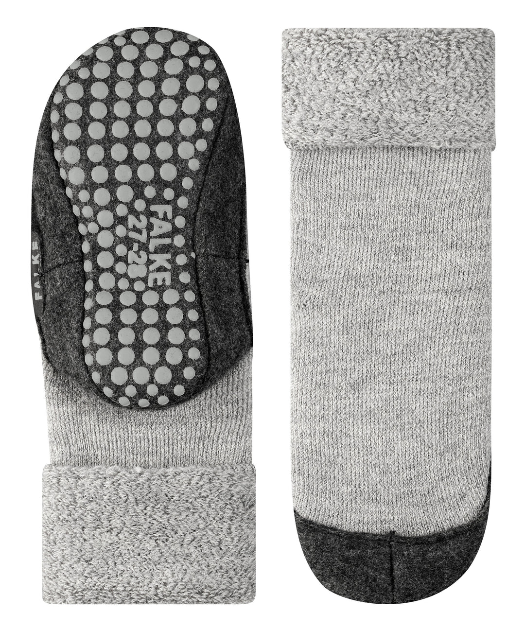 Merino wool toddler and kids felted slipper socks light grey non slip soles #colour_light-grey