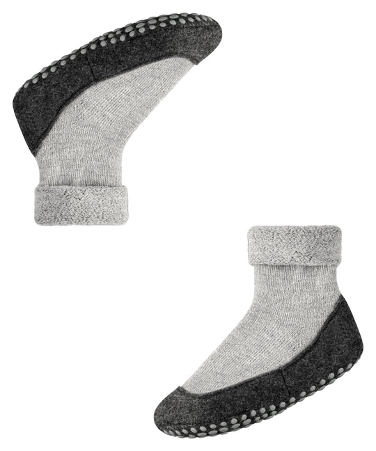 Merino wool toddler and kids felted slipper socks light grey front #colour_light-grey