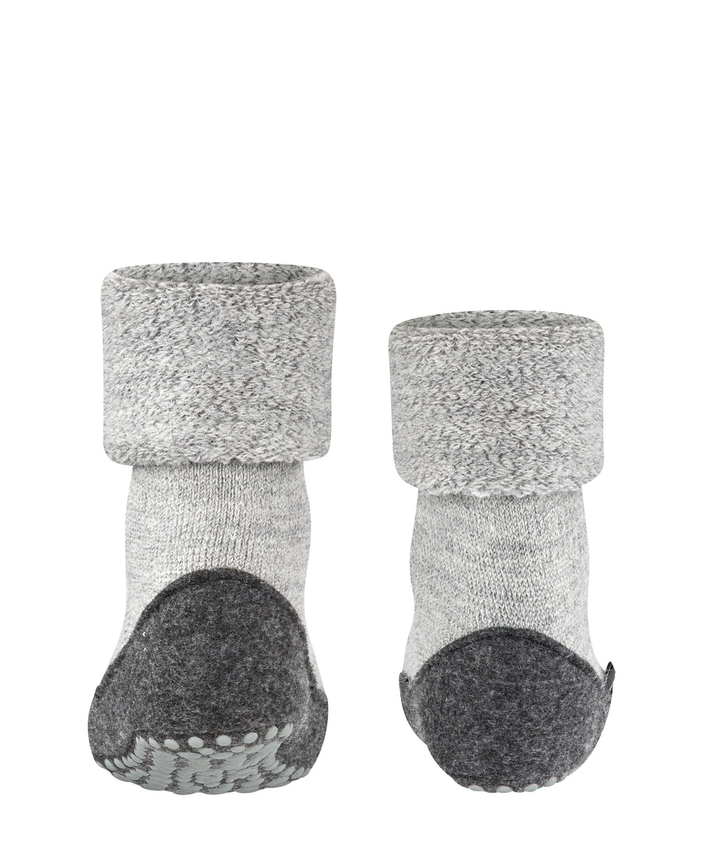 Merino wool toddler and kids felted slipper socks light grey back #colour_light-grey