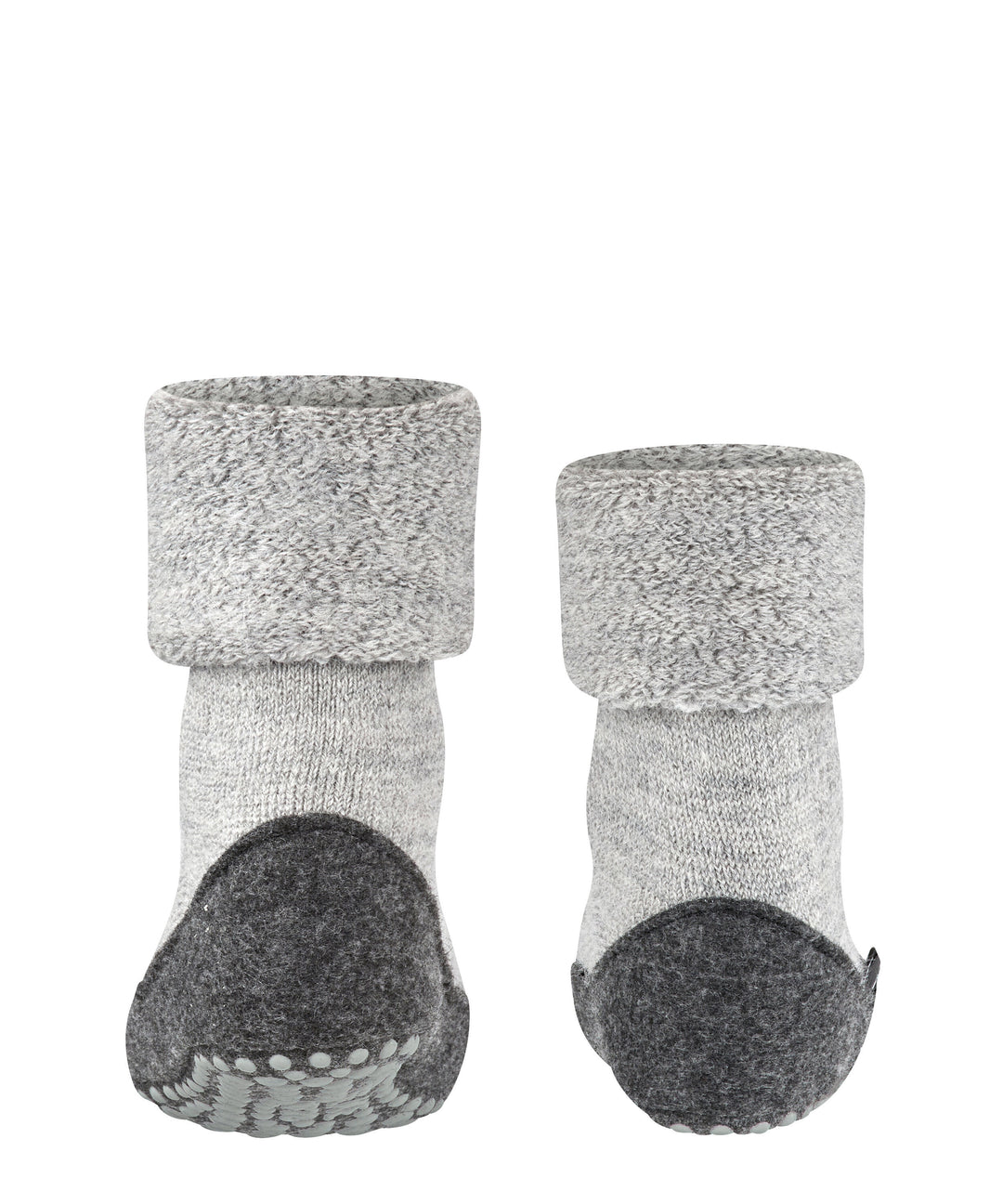 Merino wool toddler and kids felted slipper socks light grey back #colour_light-grey