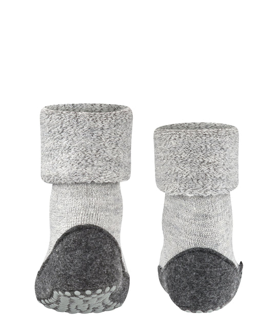 Merino wool toddler and kids felted slipper socks light grey back #colour_light-grey
