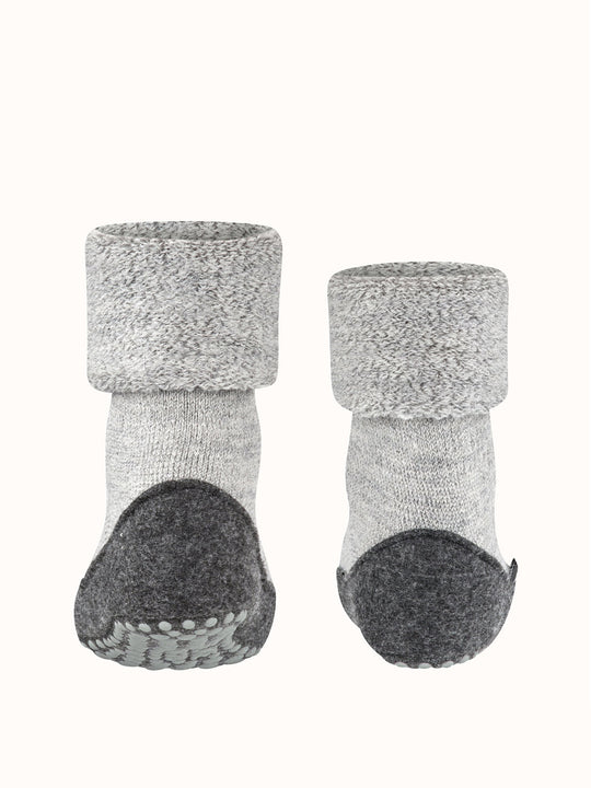 Merino wool toddler and kids felted slipper socks light grey back #colour_light-grey