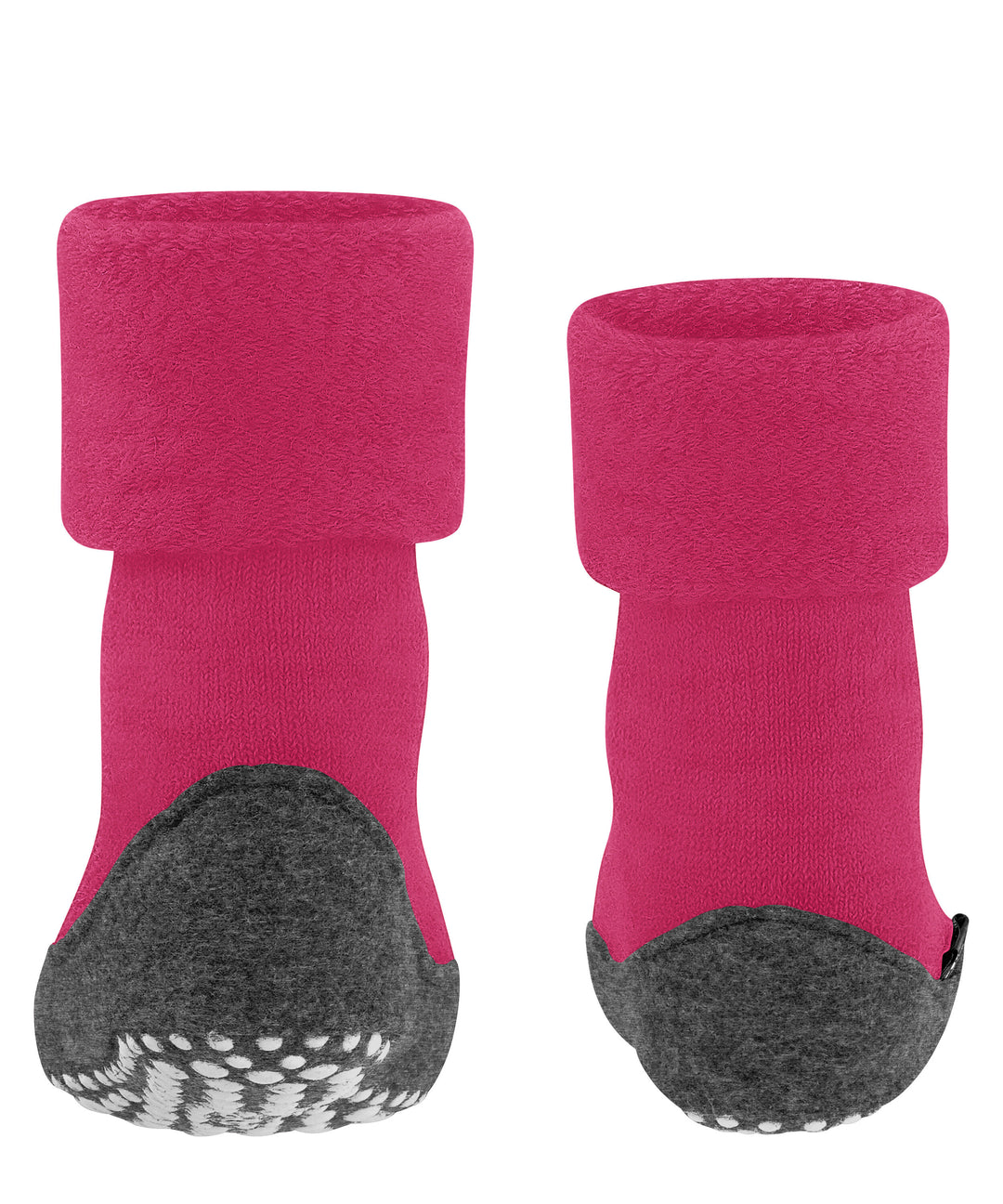 Merino wool toddler and kids felted slipper socks bright pink back #colour_fushia