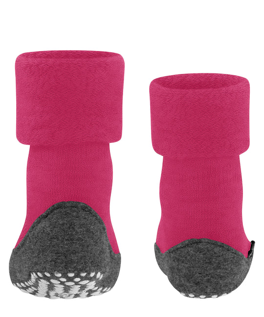 Merino wool toddler and kids felted slipper socks bright pink back #colour_fushia