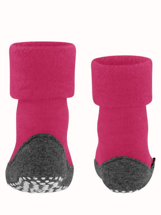 Merino wool toddler and kids felted slipper socks bright pink back #colour_fushia