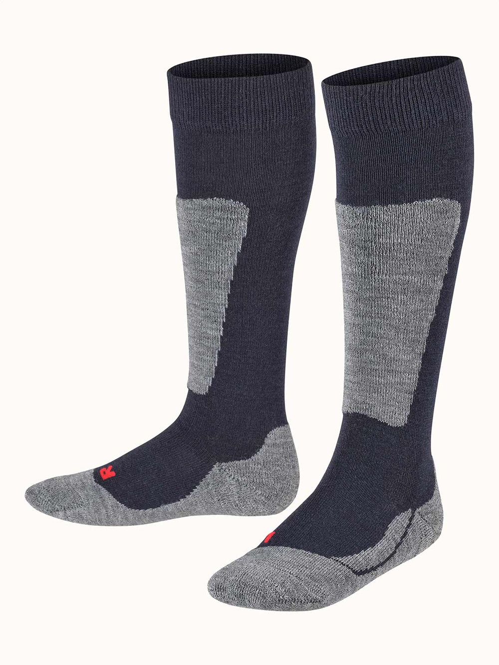 Merino kids ski socks falke Navy side #colour_marine