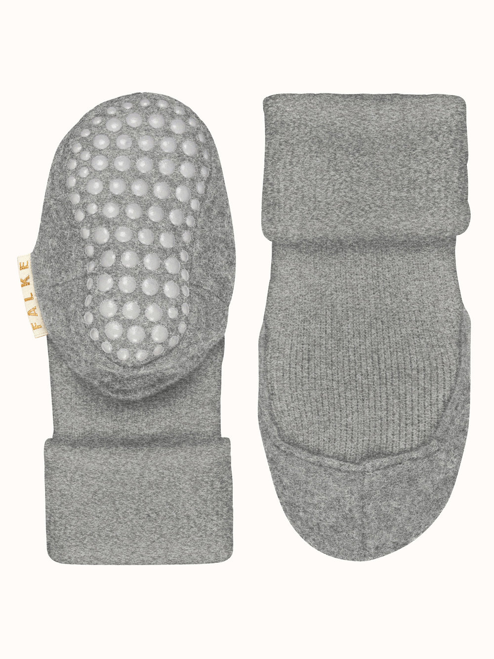 Merino wool baby felted slipper socks  light grey bottom #colour_light-grey