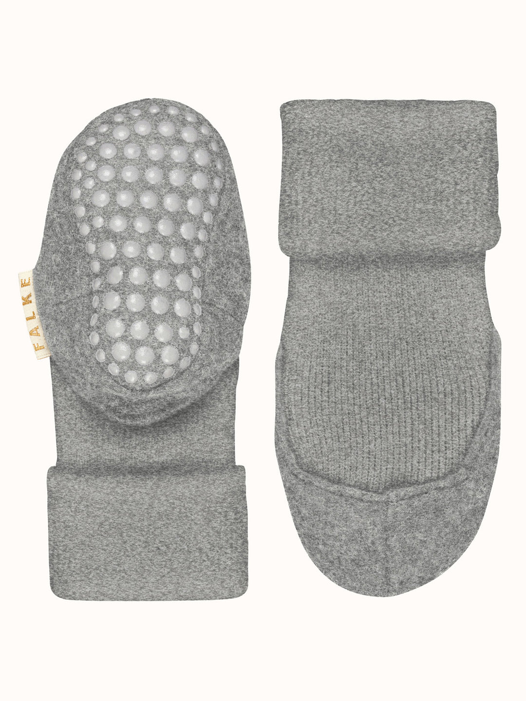 Merino wool baby felted slipper socks  light grey bottom #colour_light-grey