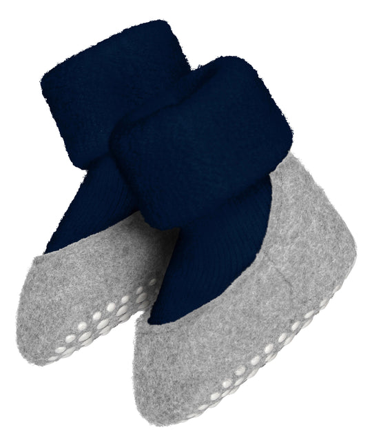 Merino wool baby felted slipper socks  navy blue #colour_marine