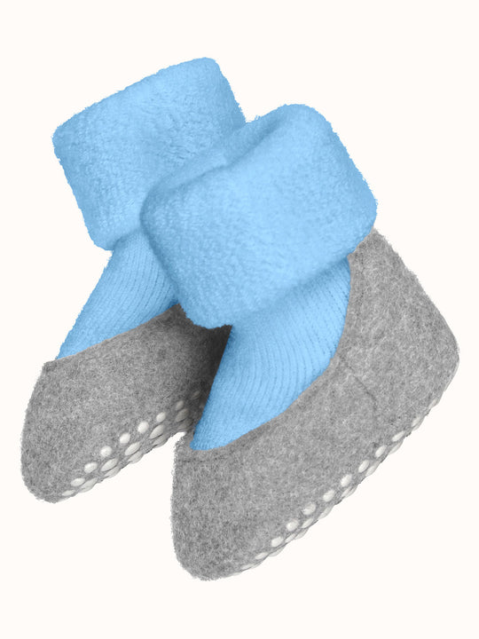 Merino wool baby felted slipper socks  light blue #colour_crystal-blue