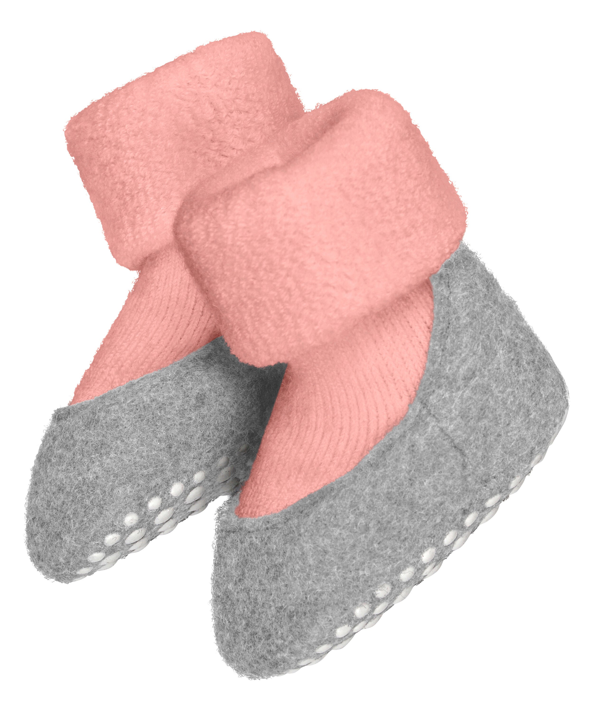 Merino wool baby felted slipper socks  pink #colour_almond-blossom