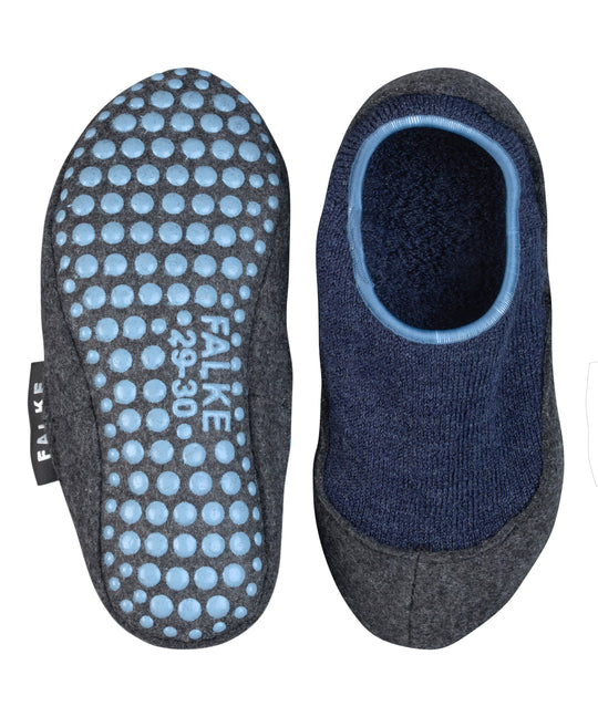 Merino wool kids felted slipper socks  top #colour_dark-blue