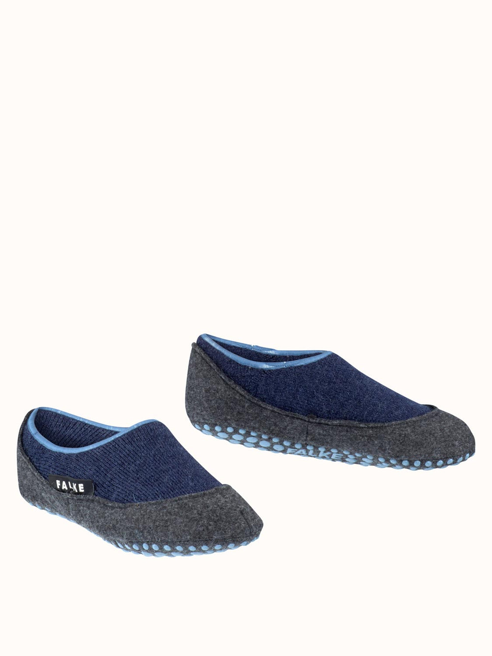 Merino wool kids felted slipper socks  side #colour_dark-blue