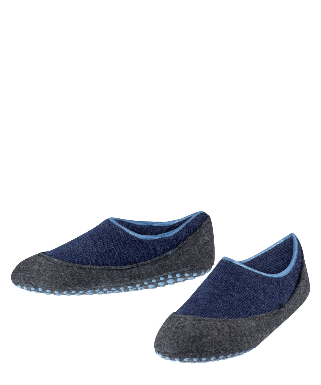 Merino wool kids felted slipper socks  front #colour_dark-blue