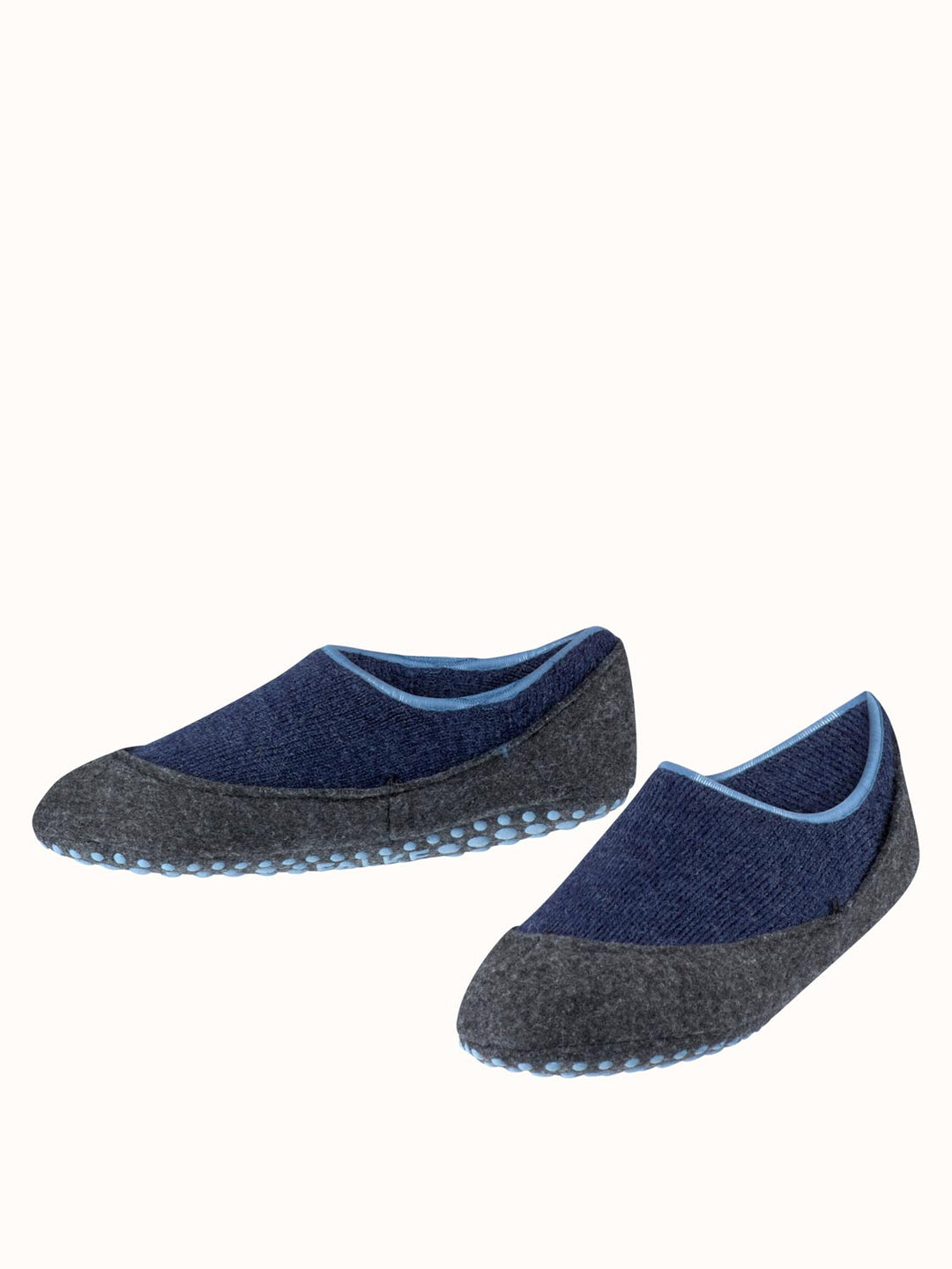Merino wool kids felted slipper socks  front #colour_dark-blue