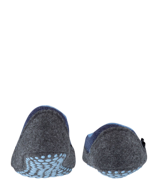 Merino wool kids felted slipper socks  back #colour_dark-blue