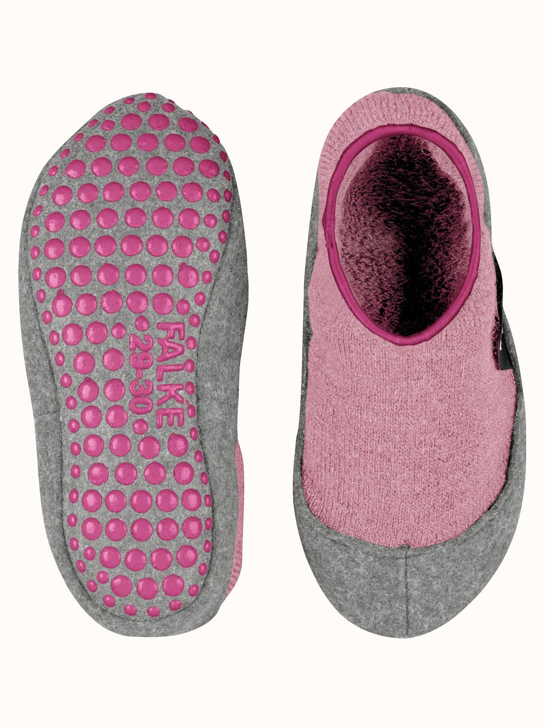 Merino wool kids felted slipper socks still  #colour_almond-blossom