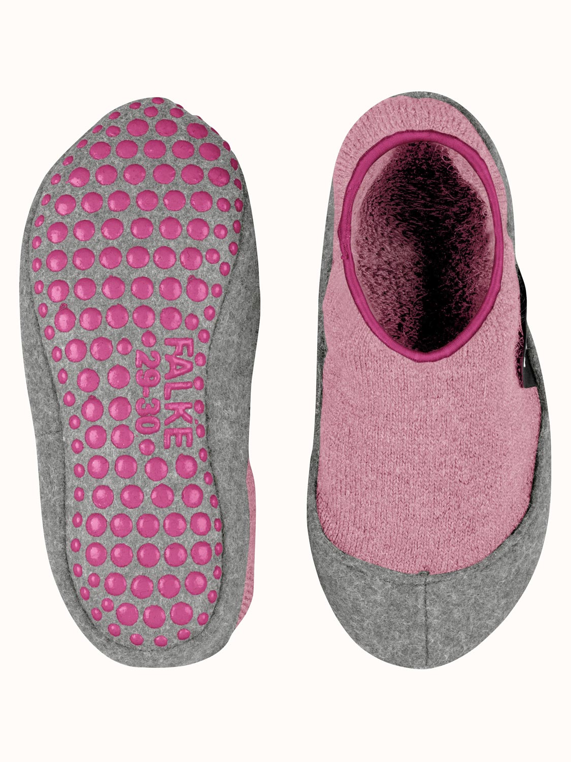 Merino wool kids felted slipper socks still  #colour_almond-blossom