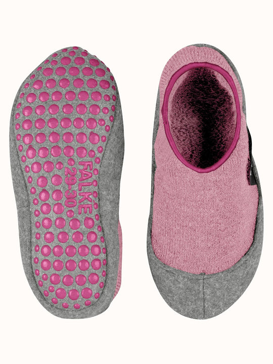 Merino wool kids felted slipper socks still  #colour_almond-blossom