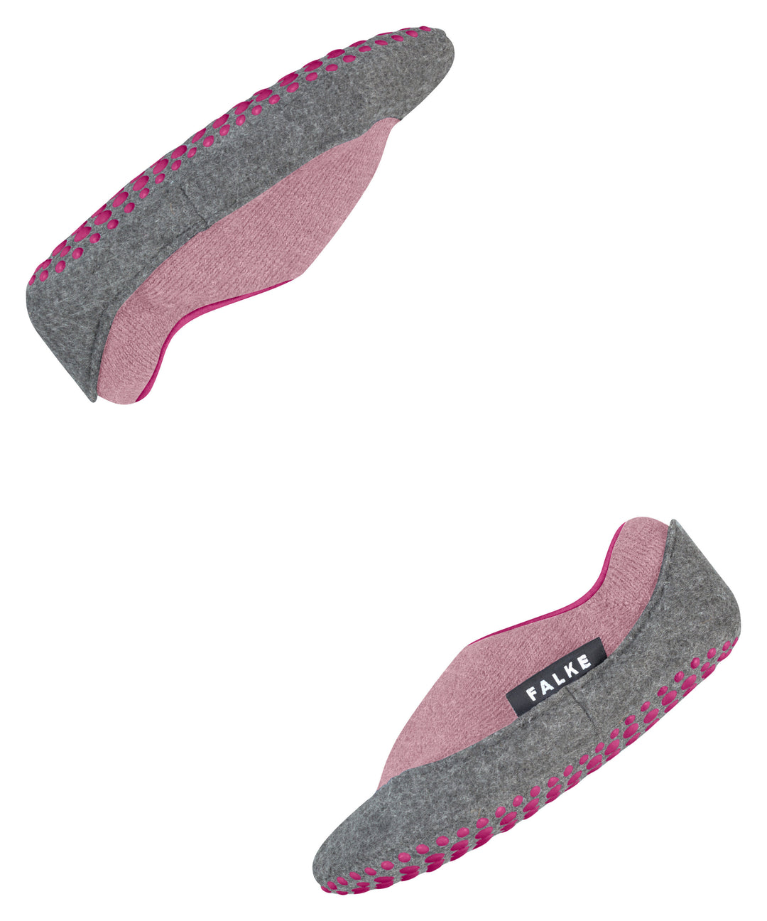 Merino wool kids felted slipper socks side #colour_almond-blossom