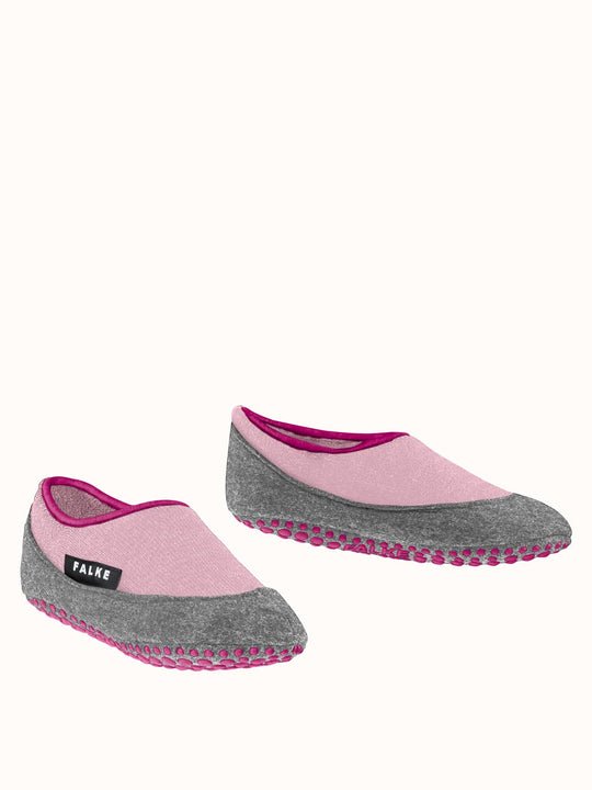 Merino wool kids felted slipper socks side alt #colour_almond-blossom