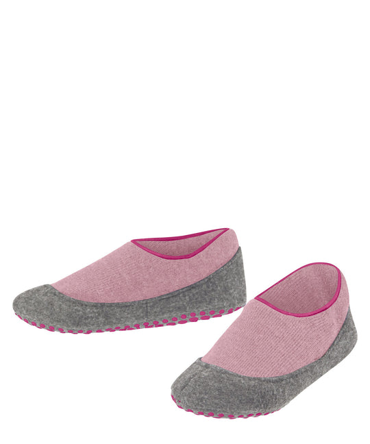 Merino wool kids felted slipper socks front #colour_almond-blossom