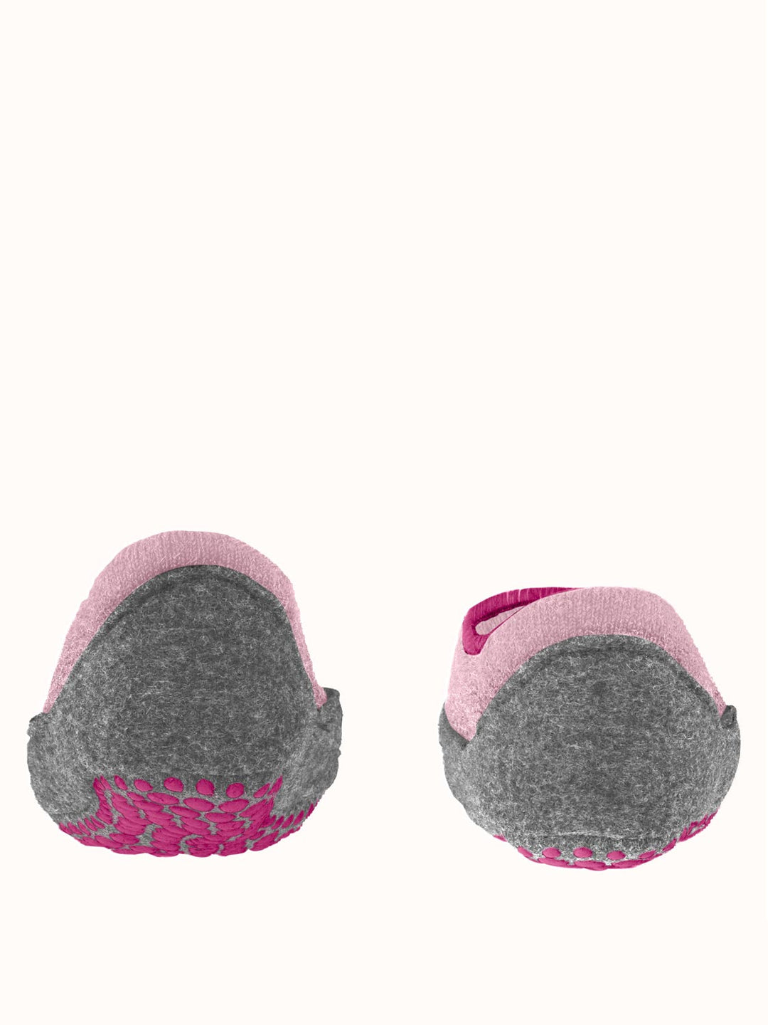 Merino wool kids felted slipper socks back #colour_almond-blossom