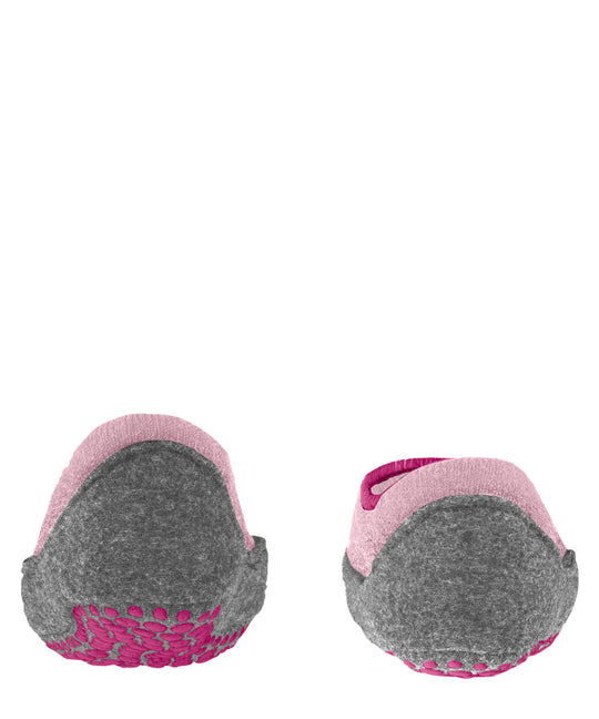 Merino wool kids felted slipper socks  back #colour_almond-blossom