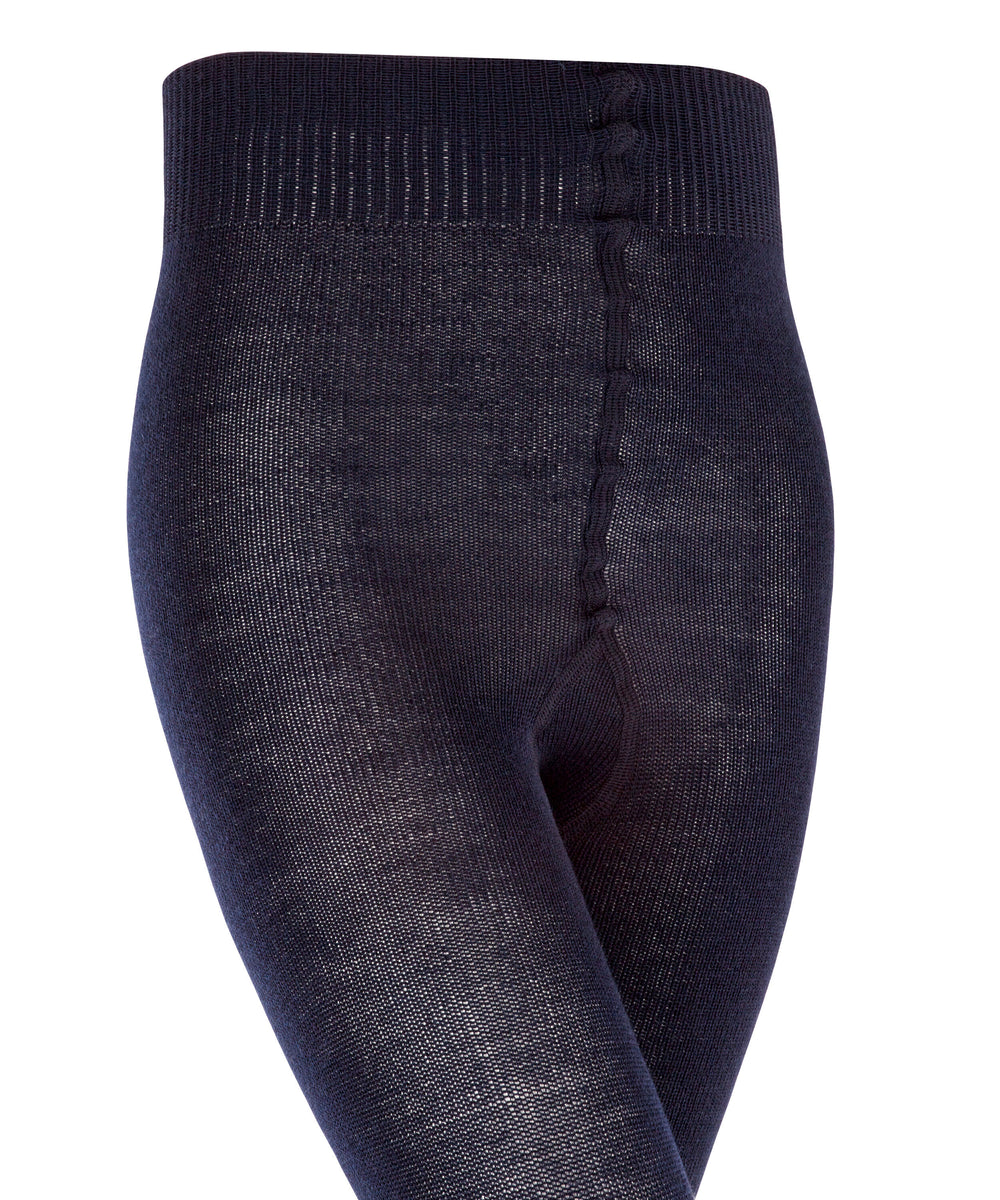 Merino girls tights detail #colour_dark-marine
