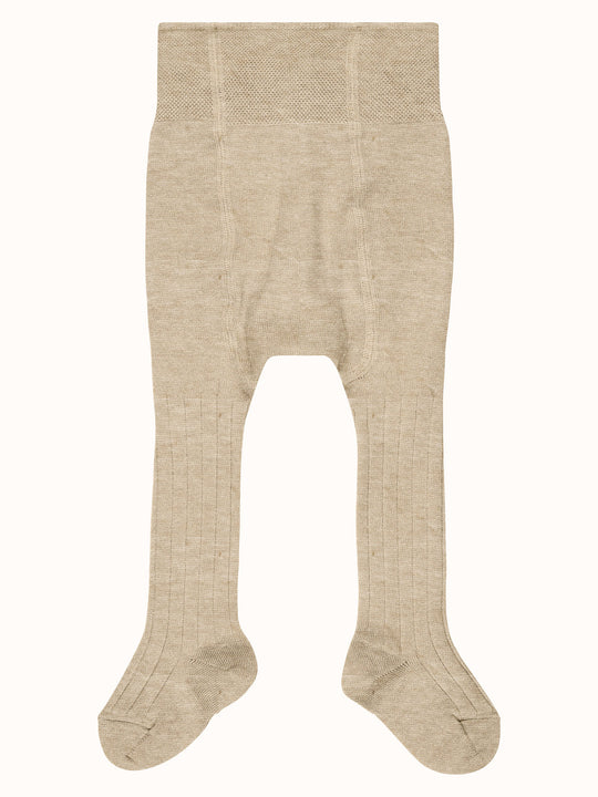 cashmere wool cotton natural fibres tights for baby back #colour_sand-melange