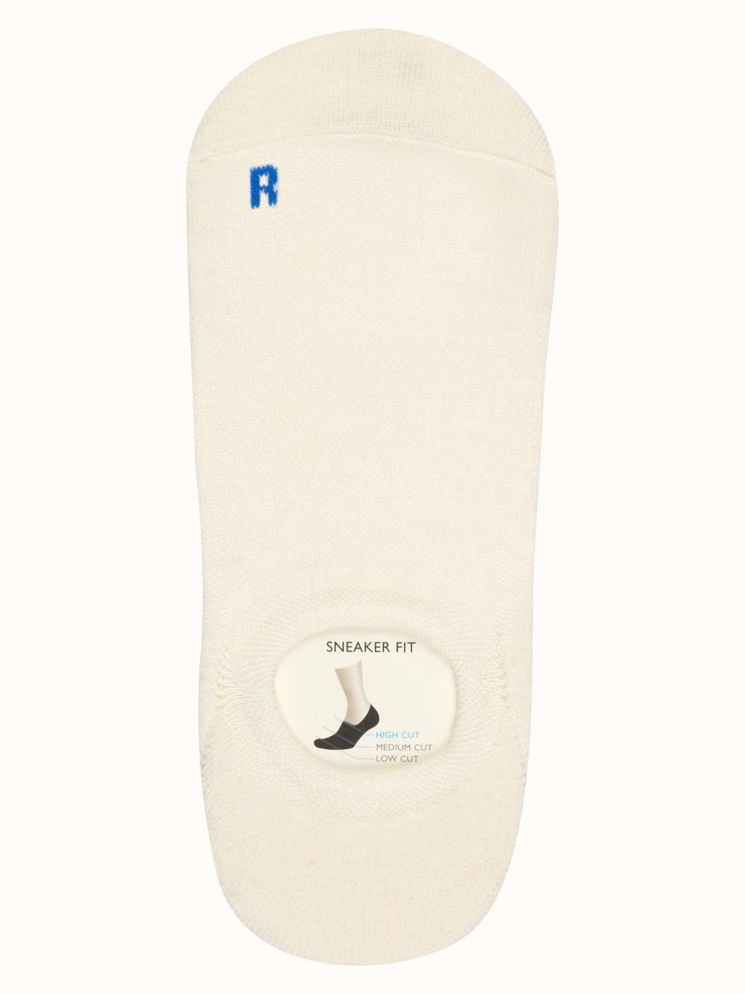 Merino wool womens ankle invisible socks top white #colour_off-white