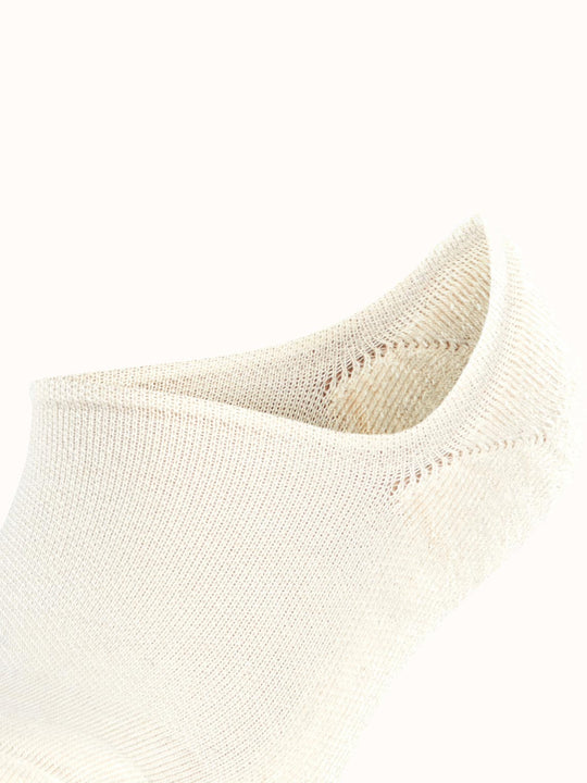Merino wool womens ankle invisible socks  close white #colour_off-white