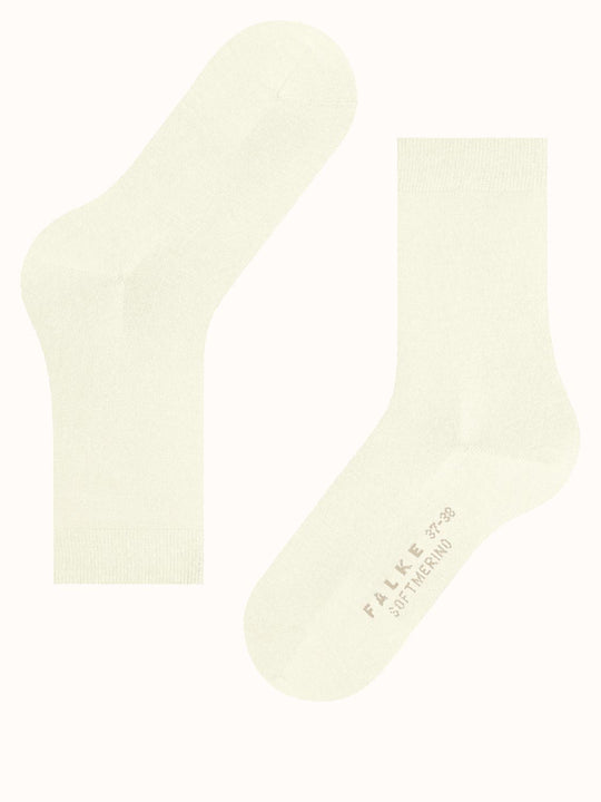 Merino wool womens socks white  side #colour_off-white
