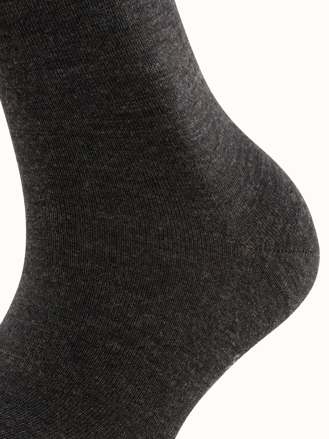 Merino wool womens socks black grey heel #colour_anthracite-melange