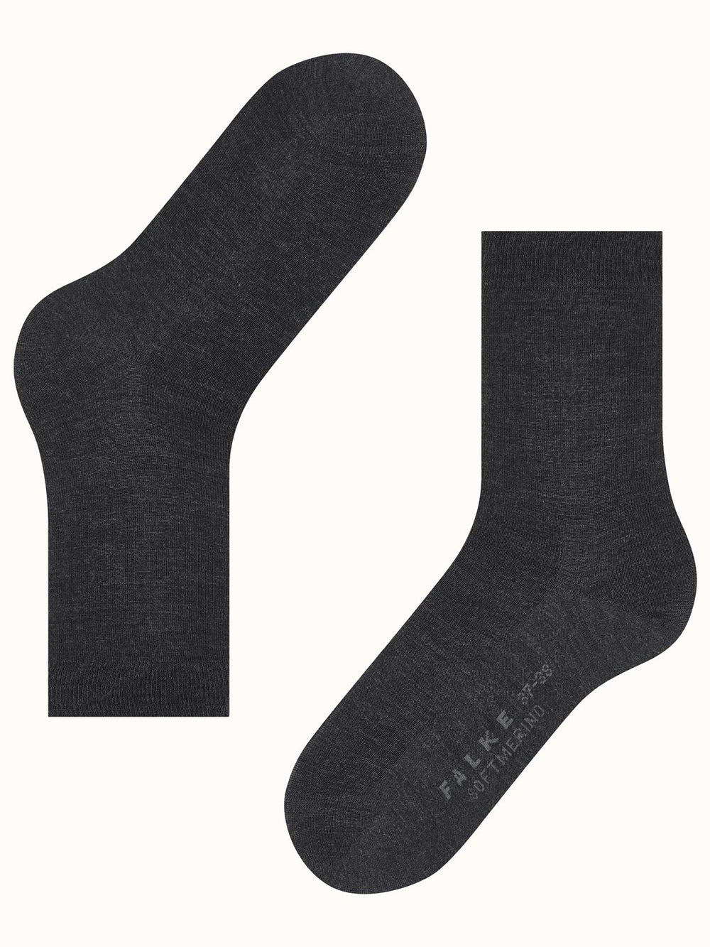 Merino wool womens socks black grey  side #colour_anthracite-melange