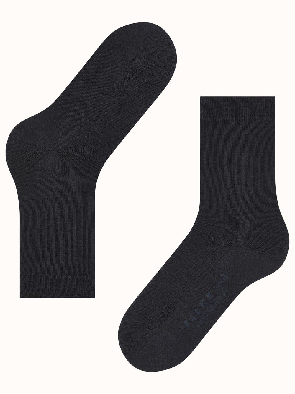 Merino wool womens socks navy side #colour_dark-navy