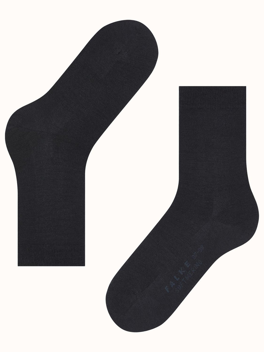 Merino wool womens socks navy side #colour_dark-navy