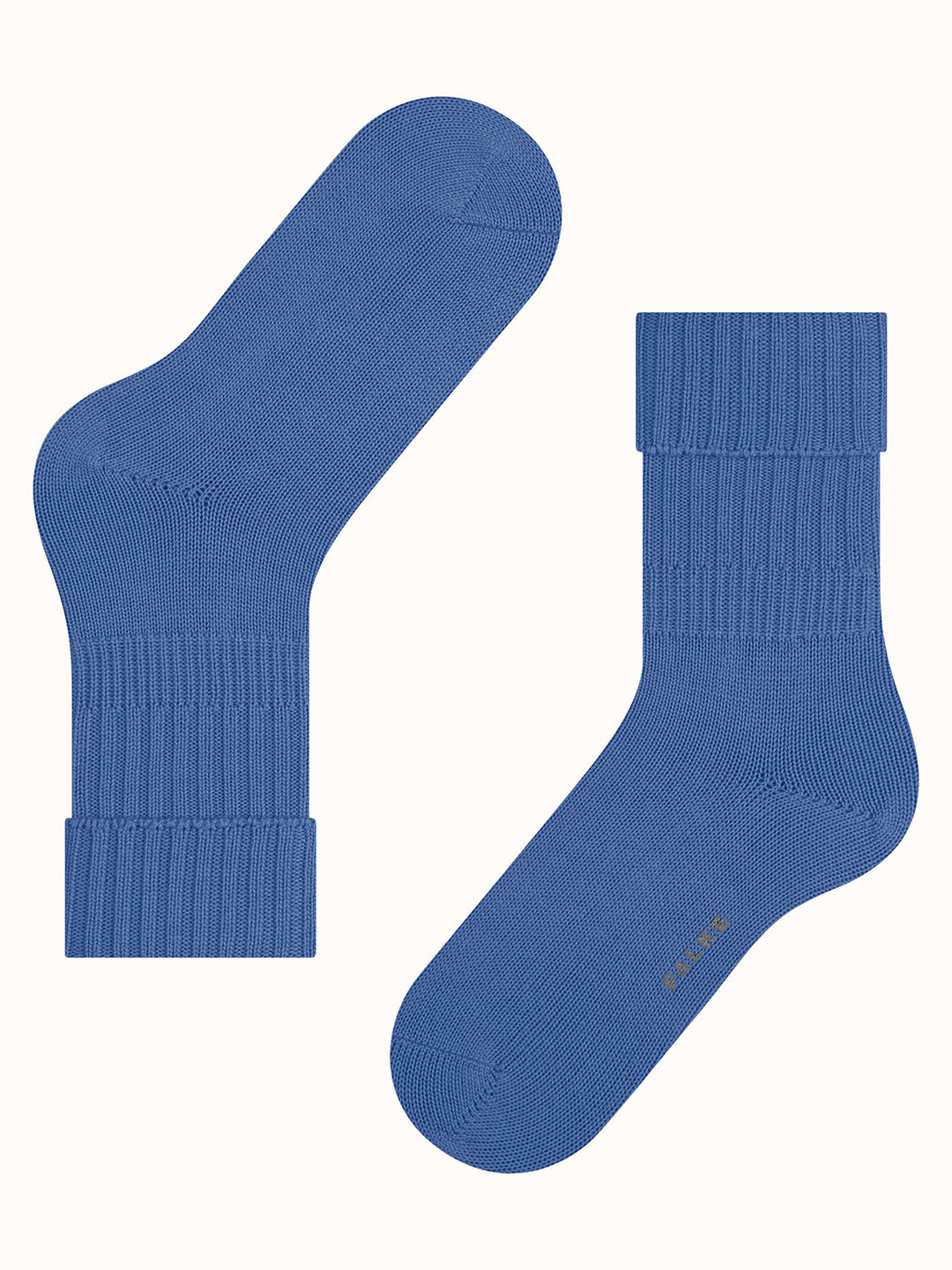 Merino pure wool womens chunky boot socks blue #colour_water