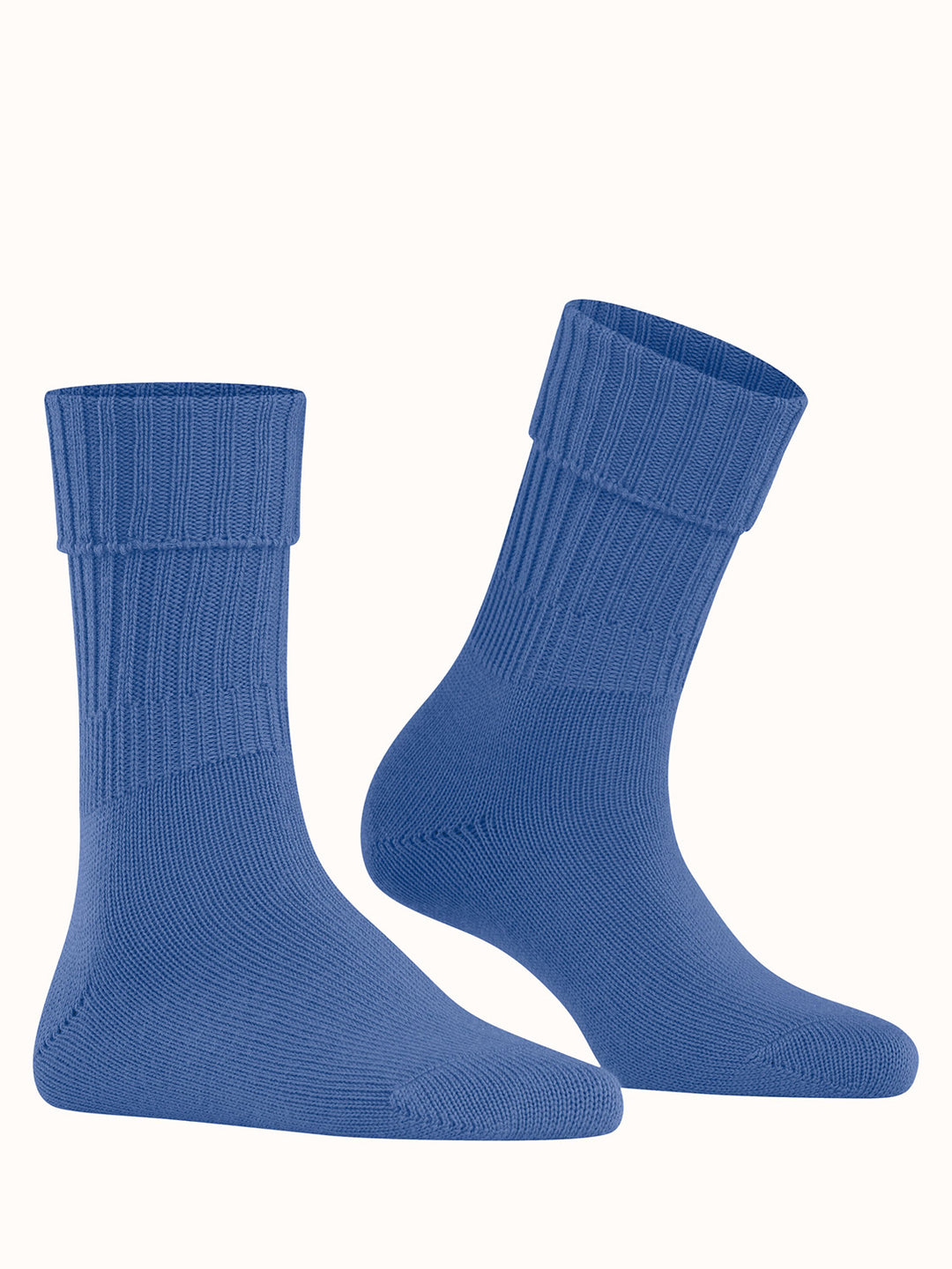 Merino pure wool womens chunky boot socks blue #colour_water